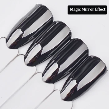 1G Black Magic Mirror Nagų Blizgučiai Milteliai Super Sklandžiai Nail Art 