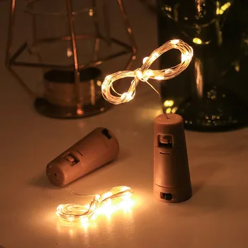 1m 2m 3m Vario Viela, LED String Šviesos Girlianda Butelio Kamštis Stiklo Amatų naujieji Metai, Kalėdiniai Papuošalai, Namų Navidad.