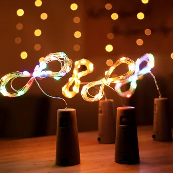 1m 2m 3m Vario Viela, LED String Žiburiai Kalėdų Dekoracijas Namų Girliandą Butelio Kamštis Stiklo Amatų naujieji Metai Apdaila