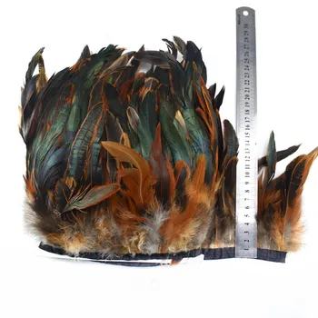 1Meter Gamtos Gaidžio Uodegos Plunksnų Slenkstukai drabužius plumas 13-18cm šalies plunksnos amatų 