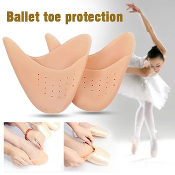 1Pair Silikono Šokėjai Fitneso Kojų Nustatyti Apsaugos Rankovės Super Soft Ballet Batų Apima Pirštai Raštas
