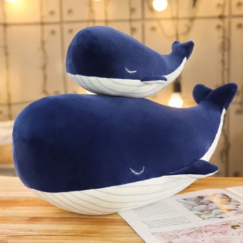 1pc 25cm Super Minkštas Banginis Pliušinis Žaislas Jūros Gyvūnų Big Blue Whale Minkštas Žaislas Pagalvės iškamša Vaikai, Vaikai, Merginos Kalėdų Dovana