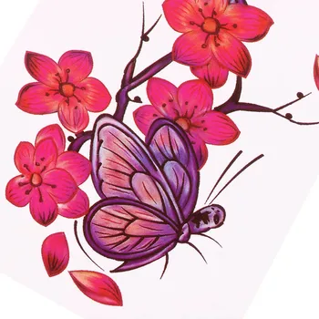 1Pc 3D Tikroviška Rožių Gėlių Sekso Vandeniui Laikinos Tatuiruotės Moterys Flash Tatuiruotė Rankos Peties Didelių Gėlių Lipdukai