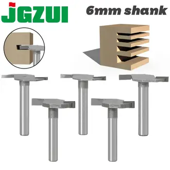 1pc 6mm strypo T tipo drožimo cutter kelvedžio bitai medienos apdirbimo T-slot frezavimo pjovimo medienos apdirbimo įrankius