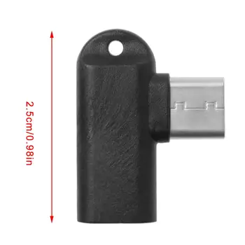 1Pc 90 Laipsnių C Tipo Male Micro USB Moteris Duomenų Sinchronizavimo Įkrovimo Adapteris Keitiklis