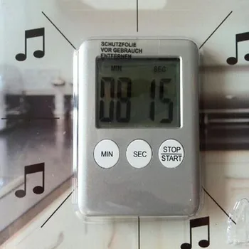 1pc Aikštėje LCD Skaitmeninis Laikmatis už Virtuvės Valgių Laikmatis Laikrodis Didelis Magnetas Temporizador Skaitmeninis Stalo Laikrodis Valandų Skaitiklis