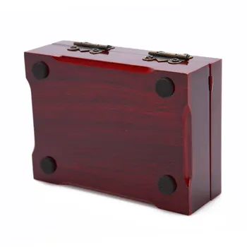 1Pc aukštos kokybės medinę dėžutę kortos konteinerių saugojimo bylos pakavimo pokerio tiltas dėžutės Naujųjų Metų Pramogų Dovanų