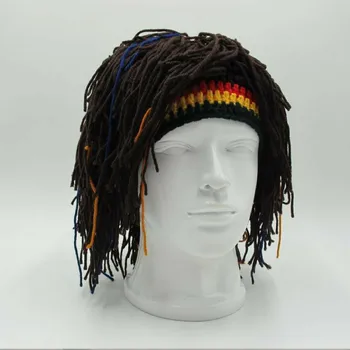 1Pc, Bob Marley Jamaikos Reggae Rasta Skrybėlę Drei Perukas Karibų Beretė Bžūp Beretė Suknelė Drabužiai, Aksesuarai, Mados Stilius Nauja