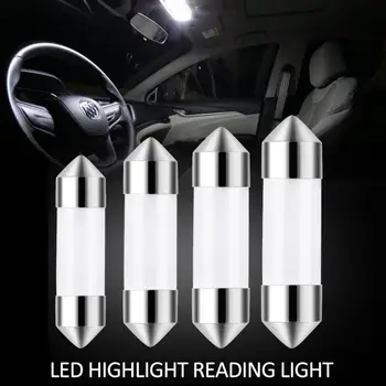1PC C5W Cob LED Lempa, Automobilis LED Lemputė 41mm 39mm 36mm 31mm Automobilio Salono Skaitymo Šviesos Šaltinis Balta Licenciją Plokštelės Šviesos 12V