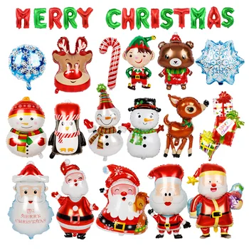 1pc Didelis Santa Sniego Briedžių Kalėdų Lokys, Pingvinas Snaigės Aliuminio Plėvelę, Balionas Kalėdų Vakarėlį Dekoravimas Balionais