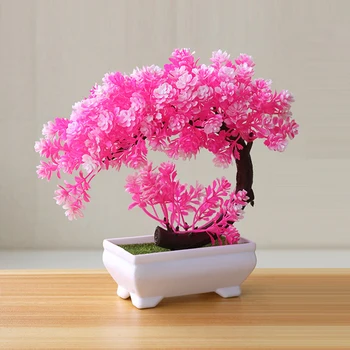 1pc Dirbtiniai Augalai Bonsai Modeliavimas Nedidelis Medis Vazoniniams Augalams Plastiko Netikrą Vazoninių Gėlių Ornamentais Namų Stalo Sodo Dekoro