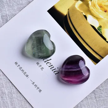 1PC gamtos violetinė fluorito žalia fluorito meilės kristalų globėjas mineralinis akmuo juvelyrikos pora apdaila mados tendencija dovana