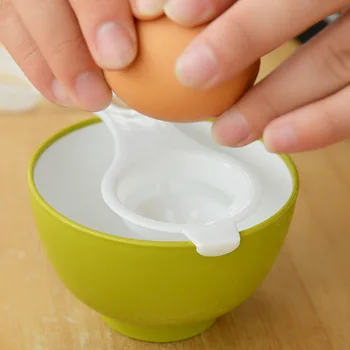 1pc Geros Kokybės Kiaušinių Trynių, Balta Tarpine Kiaušinių Daliklis Kiaušinių Įrankiai PP Maisto Klasės Medžiaga