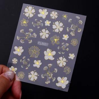 1PC Gėlių Drugelis 3D Nagų Lipduką Slankiklį Pavasario Vasaros Tema Perdavimo Lipdukai Popieriaus Nagų Dailės Dekoracija Manikiūro