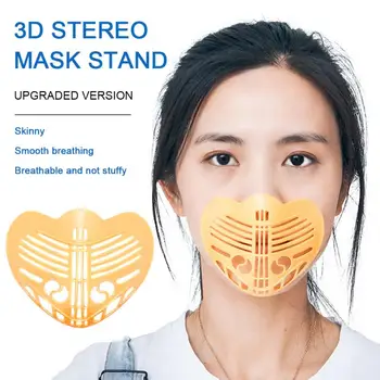 1PC Kaukė Laikiklis Daugkartinio naudojimo apsauga nuo dulkių 3D Kaukė Filtras (Non-stick Lūpų Kvėpuojantis Kaukė Artefaktas Kaukė Vidinis Padas Laikiklis Lauko