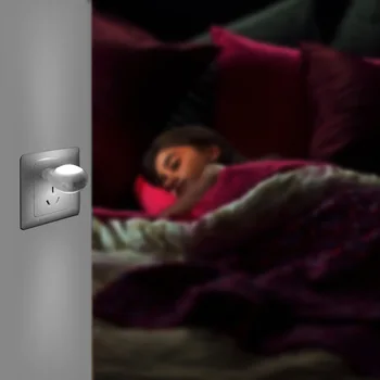 1PC Mini LED Sraigė Naktį šviesos Auto Nakties Žibintas įmontuotas Šviesos Jutiklis, Šviesos, Miego Lempos Lizdas Kūdikių, Vaikų, Miegamojo ES/JAV Plug