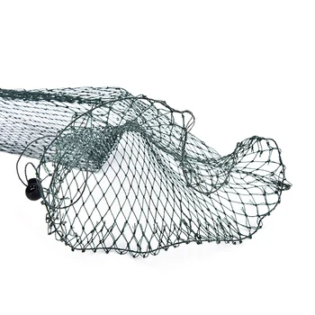 1pc nailono, sulankstomas žvejybos grynosios žuvų puodą spąstus žvejybos ju creel paprasta žuvų guard plokščiadugnis pluošto nagų ilgis 1 metras