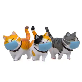 1pc Naujas Mielas Japonijos Turas Sąžiningas Katė Micro Kraštovaizdžio Dekoro Animacinių filmų Gyvūnų Kaukė 