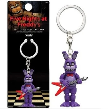 1pc Penkias Naktis Freddys keychain Veiksmų Skaičiai Anime PVC FNAF Fredis keychain Žiedas Pav Žaislai Vaikams Modelio, 5cm