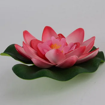 1Pc Plaukiojančiųjų Dirbtinių Lotus Ornamentu už Akvariumo Žuvų Bakas Tvenkinio Vandens lelija Lotus Dirbtinės Gėlės Namų Puošybai Tiekimo