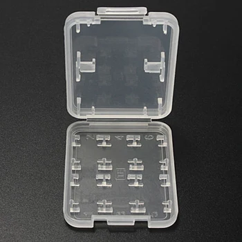 1PC Raštas Turėtojas Micro Langelį SD SDHC TF MS Atminties Kortelių Saugojimo Bylos Dėžutė, Maišelis Skaidrios Plastikinės Dėžės