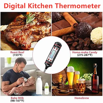 1PC Skaitmeninis Virtuvės Zondas Termometras Mėsos Kepimo Termometras Maisto GRILIS Zondo Temperatūros Matuoklis -50 Iki 300 C Maisto Termometras