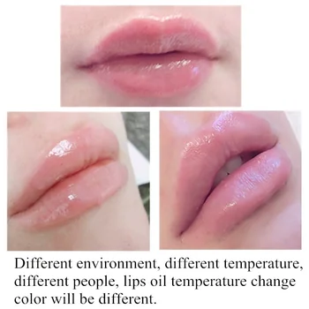 1PC Skystas Drėkinamasis Lūpų dažai, Lūpų Blizgesys Vandeniui Lūpų Kosmetikos Pilnatvę Padidinti Lūpų Alyvos Temperatūra Pakeisti Lūpų Priežiūra
