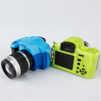 1PC Stilingas Išgalvotas Kūrybos kameros Led keychains Su garsu LED Žibintuvėlis Raktų grandinės Išgalvotas žaislas, Raktų Žiedas Nuostabi dovana Keychain