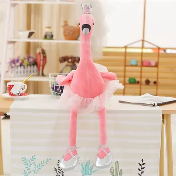 1PC Swan Pliušiniai Žaislai Mielas Flamingo Lėlės Įdaryti Minkštas Gyvūnų Lėlės Baletas 