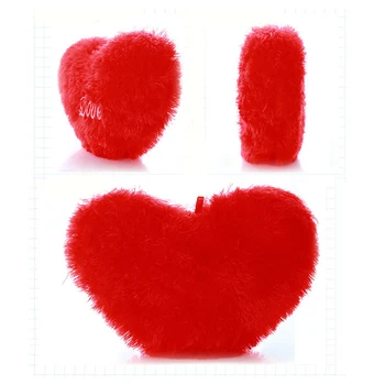 1Pc Vaikų Kūrybos Minkštas Pliušinis Įdaryti Raudona Meilės Širdies Formos Pagalvė Žaislai Vaikams, Lėlės Vestuves Dekoro Mielas Įdomus Žaislai
