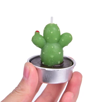 1PC Šalies Ornamentu Kūrybos 3D Kaktusas Žvakės Imituojamas Augalai Nerūkomojo Aromatizuoti Žvakės Namų Puošybai Valentino Dienos Dovanų