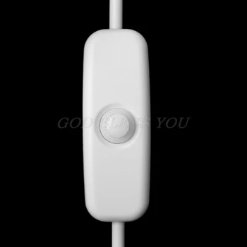 1PCS 2m USB Baltas Kabelis Vyrų ir Moterų su Jungikliu ON/OFF, Kabelio Pratęsimas Perjungti USB Lempa USB Ventiliatorius Elektros Linija Lašas Laivybos