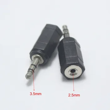 1pcs 3,5 mm į 2,5 mm Vyrų ir Moterų 3.5-2.5 stereo Jack Audio pc telefono ausinės ausinės Konverteris adapteris kabelio