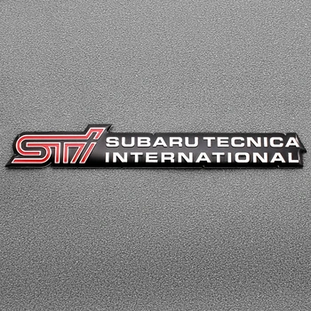 1PCS 3D Aliuminio Automobilių Lipdukai Emblema STI Ženklelio Lipdukai Subaru Forester Impreza STI Herbas XV WRX BRZ Auto Stying Priedai
