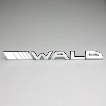 1Pcs 3D Metaliniai Lipdukai WALD Black Bison Logotipas Automobilio Pusės Sparnas Galinis Kamieno Logotipas Ženklelis Reikmenys Mercedes-Benz A/B/GLA/CLA