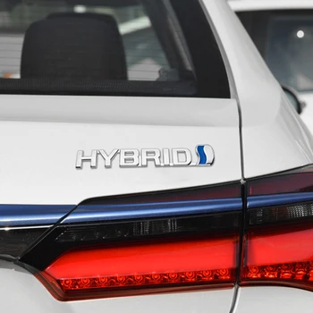 1pcs 3D Metalo HIBRIDAS Logotipą, Automobilių Lipdukai Uodega Emblema Ženklelio Lipdukai 