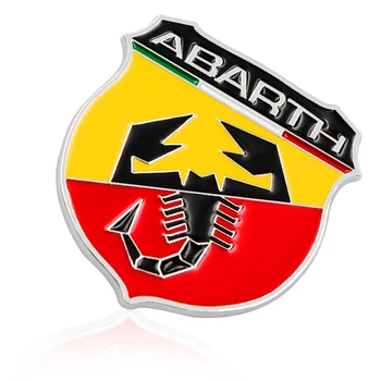 1pcs 3D Metalo Lipdukas Italija Abarth Skorpionas Klijų Ženklelis Emblema Decal Fiat Viaggio Abarth Punto 124 125 500 Automobilių Stilius