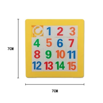 1pcs 3D Skaidrių Įspūdį Plastikiniai Pastato Numerių Abėcėlės Mokymosi Dėlionės Žaidimas Žaislai Vaikų Švietimo Žaislas Galvosūkiai Dovana 7*7cm