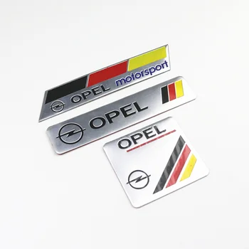 1pcs Automobilių Apdailos Lipdukai Logotipas 3D Aliuminio Logotipas Ženklelis Decal Opel Astra G H J Corsa 