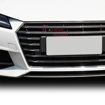 1PCS Automobilių Dekoratyvinis Apšvietimas LED Priekis Kapoto Grotelės Logotipas Ženklelis Dekoracija Mitsubishis ASX Ulonas Pajero Outlander L200 EVO