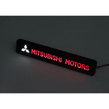 1PCS Automobilių Dekoratyvinis Apšvietimas LED Priekis Kapoto Grotelės Logotipas Ženklelis Dekoracija Mitsubishis ASX Ulonas Pajero Outlander L200 EVO