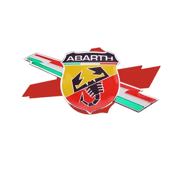 1PCS Automobilių Stiliaus 3D Metalo Italija Abarth Skorpionas Klijų Ženklelis Emblema Lipdukas Lipdukas, Skirtas 