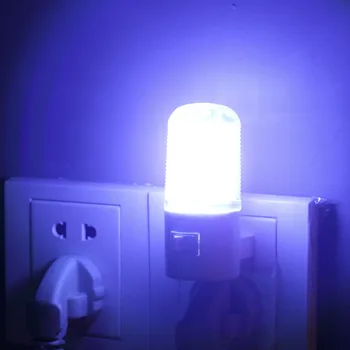 1pcs Buitinių Naktį Lempos Šilta Šviesa tvirtinimas prie Sienos Miegamajame Nakties Šviesos Lempos 1W 6 LED AC90v-220v su JAV Kištuko Energijos Taupymo