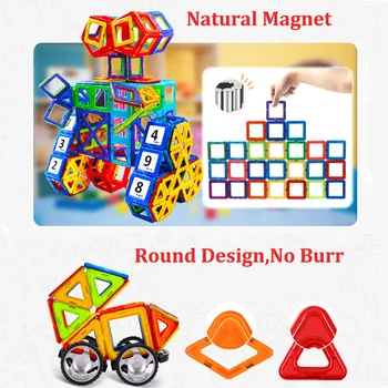 1PCS Didelis Dydis Magnetinė Dizaineris Statybos Nustatyti Modelis ir odinas, Magnetai, Magnetiniai Blokai Švietimo Žaislai Vaikams Dovanų