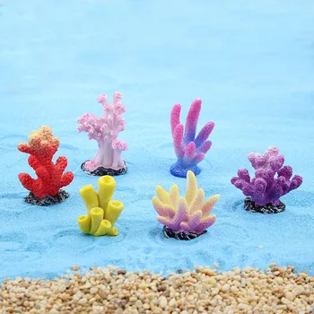 1pcs Dirbtinės Dervos Akvariumas Mini Koralų Akmens Apdaila Žuvų Bakas Kraštovaizdžio Koralų Augalų Ornamentais Akvariumo Reikmenys