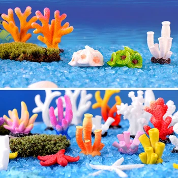 1pcs Dirbtinės Dervos Akvariumas Mini Koralų Akmens Apdaila Žuvų Bakas Kraštovaizdžio Koralų Augalų Ornamentais Akvariumo Reikmenys