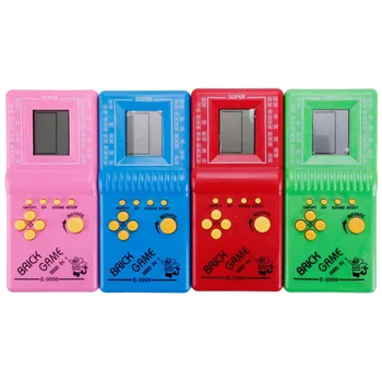 1PCS Klasikinis Tetris Andheld Žaidimų Konsolės Vaizdo Grotuvas Spalvų Maišymo LCD Žaislai Įdomus Plytų Įspūdį Kišeniniais Žaidimų Žaidėjai