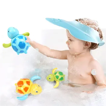 1Pcs Kūdikių Vonios Žaislai ABS Plastiko Mielas Vėžlys Modelis Kūdikių Vanduo, Žaislų, Animacinių filmų Vaikams Paplūdimys, Vandens Žaislai Vaikams Reikmenys