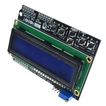 1PCS LCD Keypad Shield LCD1602 LCD 1602 Modulį, Ekrane Arduino ATMEGA328 ATMEGA2560 aviečių pi UNO mėlynas ekranas