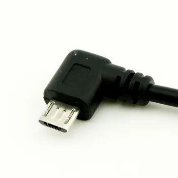 1pcs Micro USB Vyrų Kairysis Kampas su Dupont 5 Pin Moterų Antraštė Plokštė Kabelis 50cm/1.5 ft